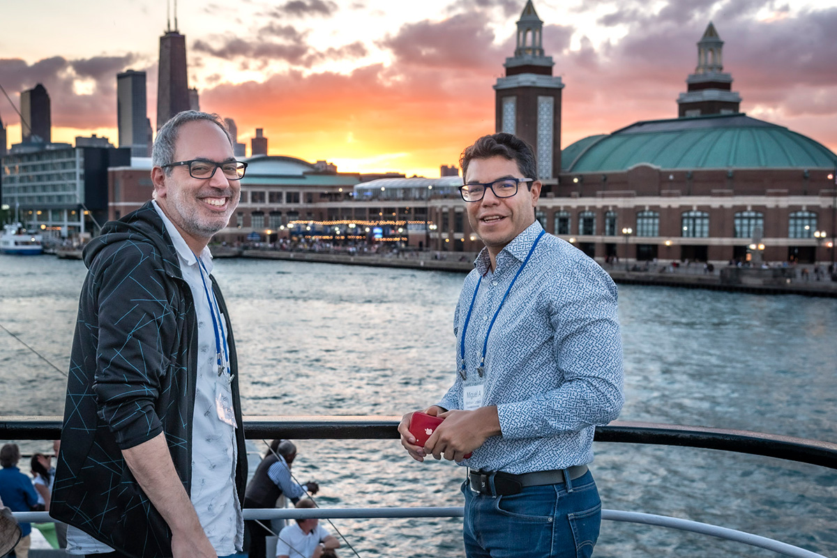 SIOE conference photo: It is hard to focus on the institutional equilibrium during a gala dinner cruise on Lake Michigan after a great conference.